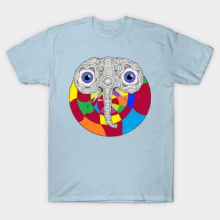 Elephant in a Crimson Galaxy T-Shirt